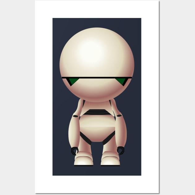 Marvin The Paranoïd Android Wall Art by AtelierNab